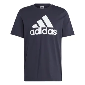 ADIDAS ESSENTIALS SINGLE JERSEY MEN'S BIG LOGO TEE BLUE