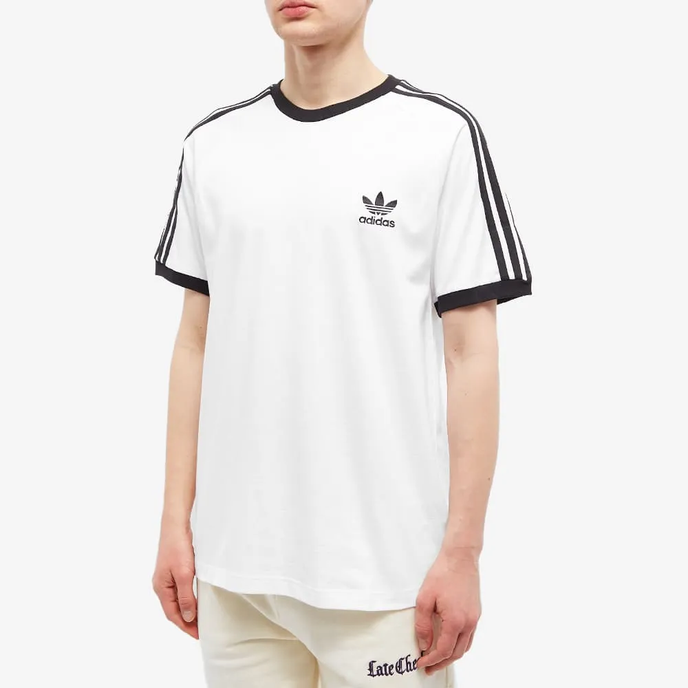 Adidas T-shirt with 3 stripes, white