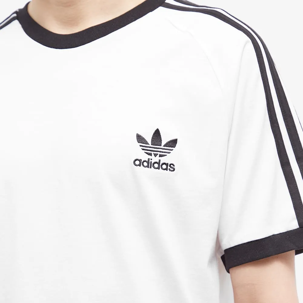 Adidas T-shirt with 3 stripes, white