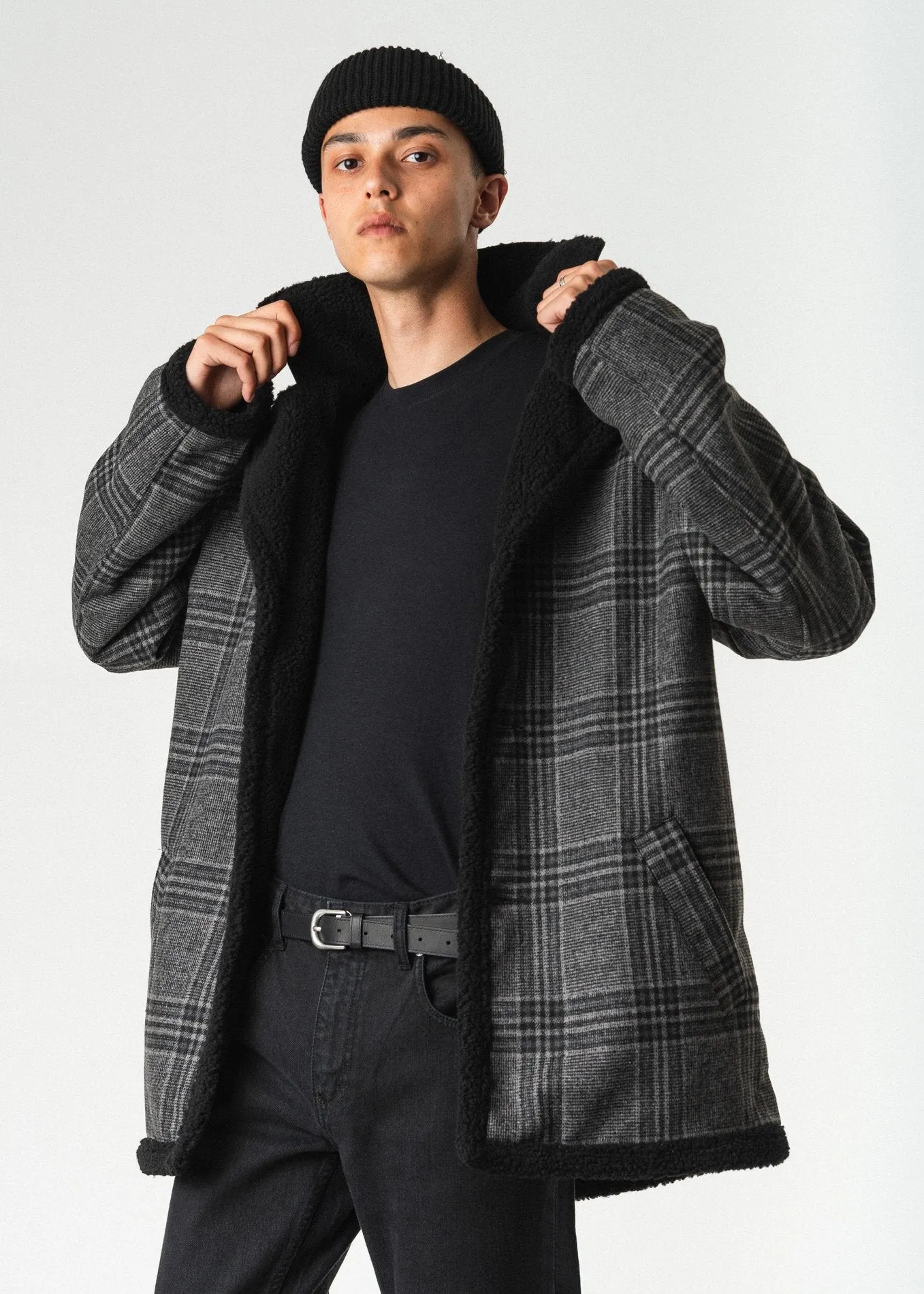 Afends Mens Bangalow  - Sherpa Wool Coat