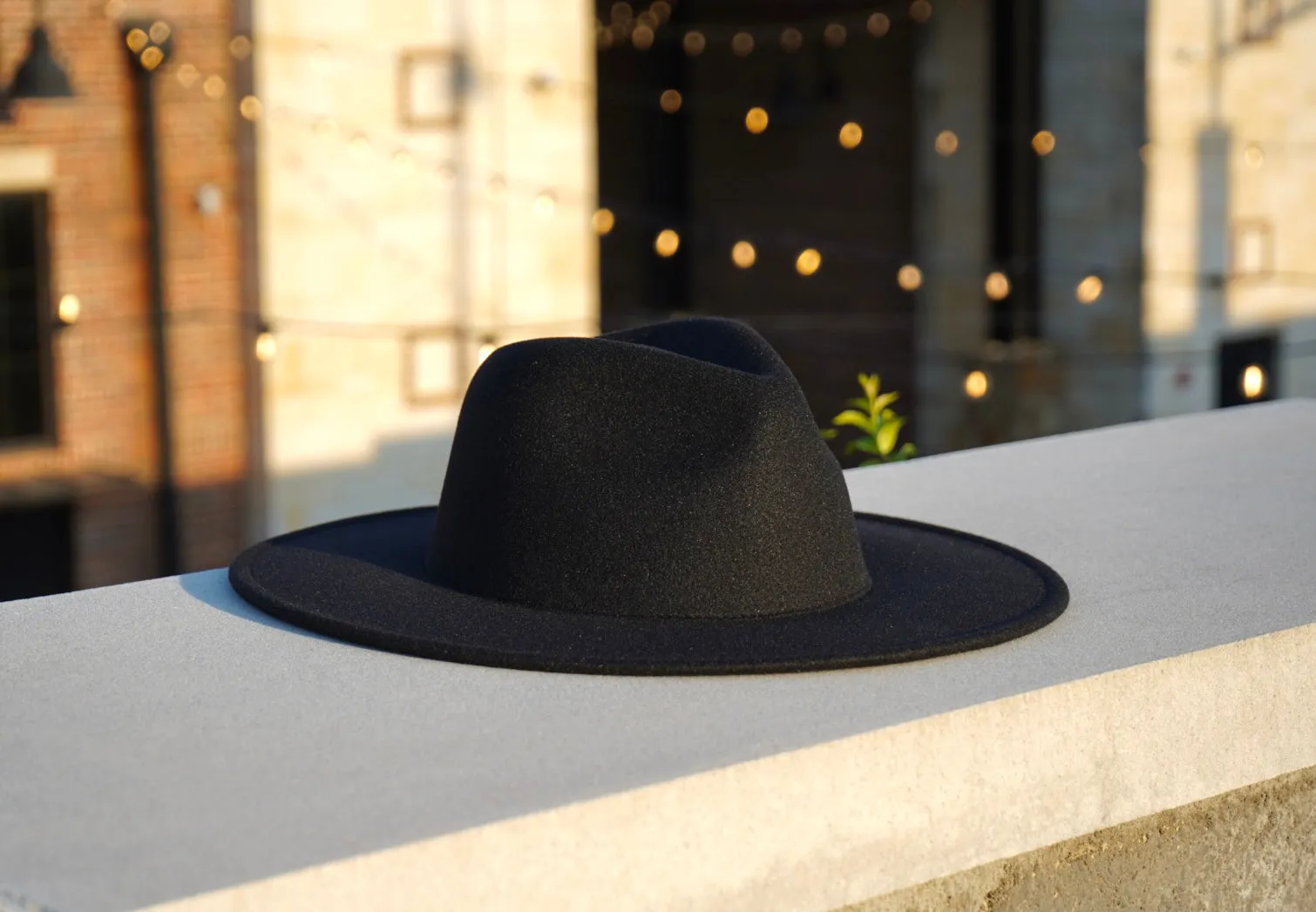 Atlanta Wide Brim Fedora - Black