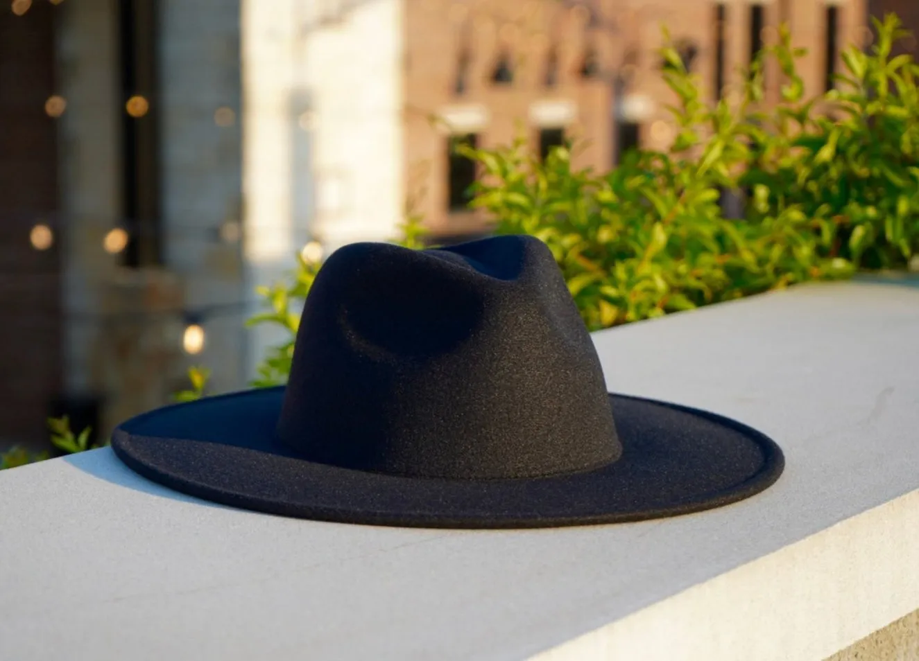 Atlanta Wide Brim Fedora - Black