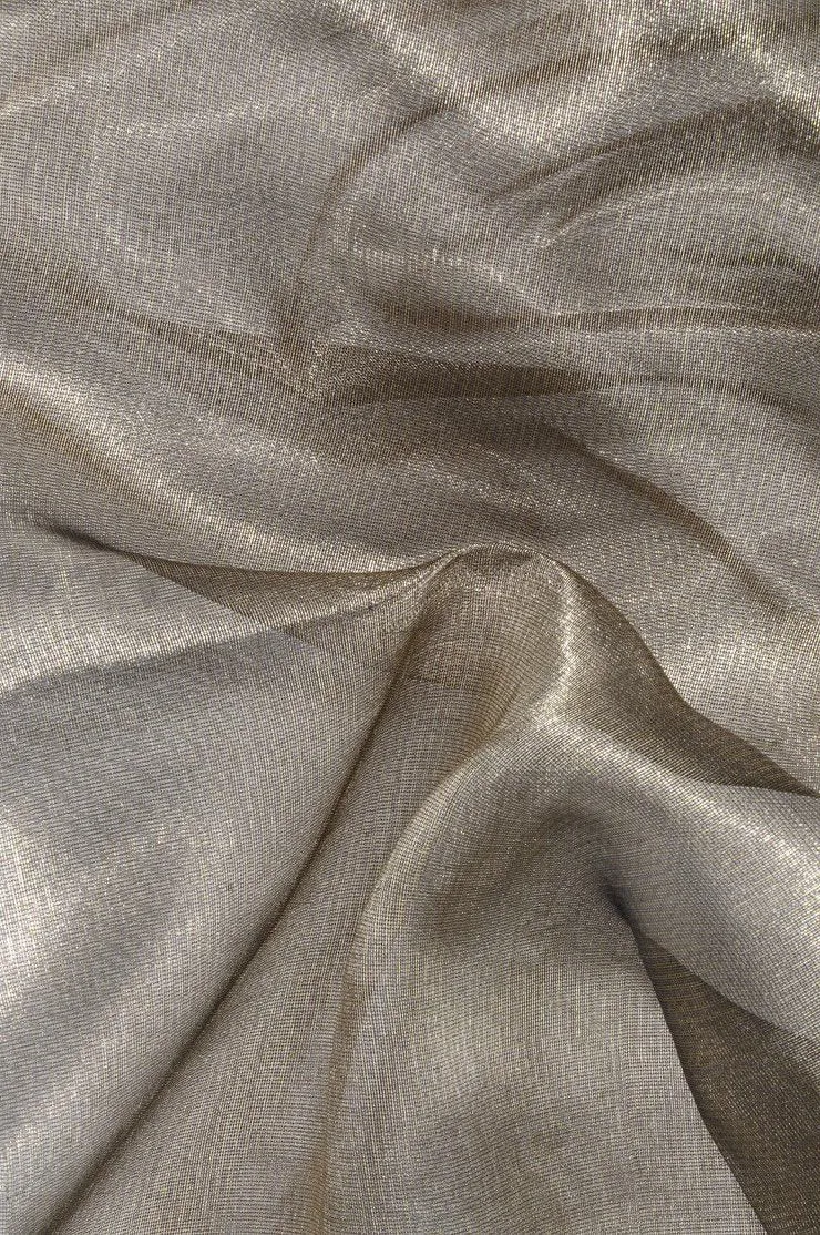 Black Gold Metallic Organza Fabric