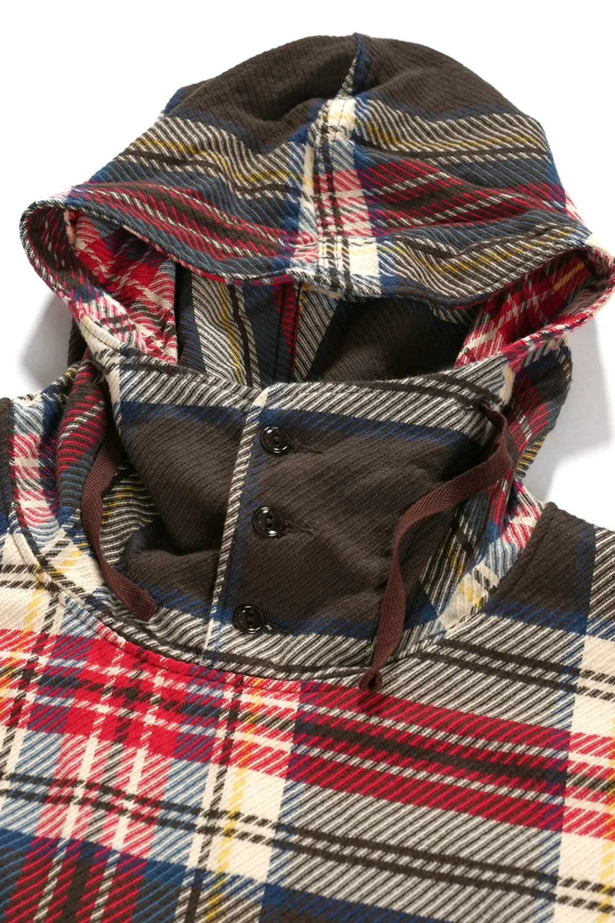 Cagoule Shirt - Brown Cotton Heavy Twill Plaid