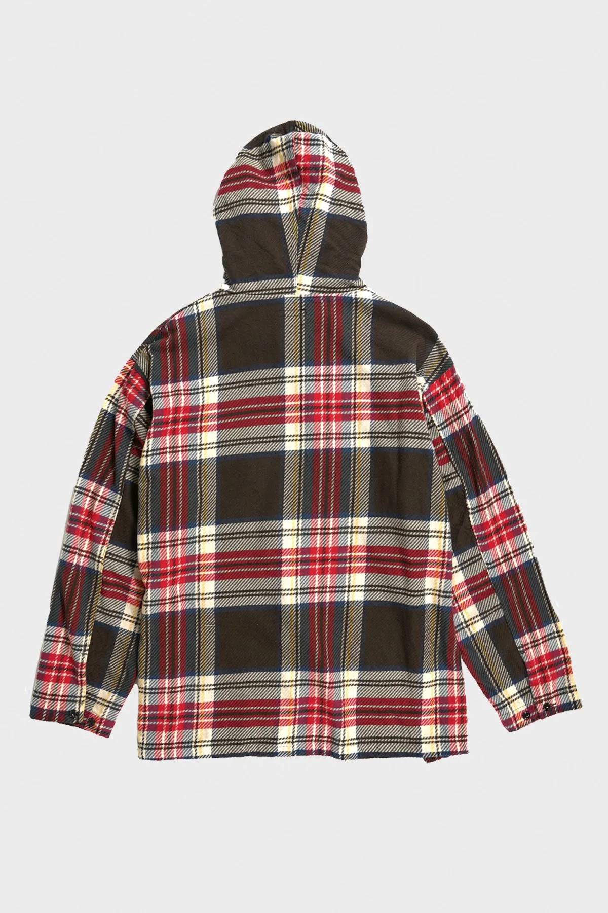 Cagoule Shirt - Brown Cotton Heavy Twill Plaid