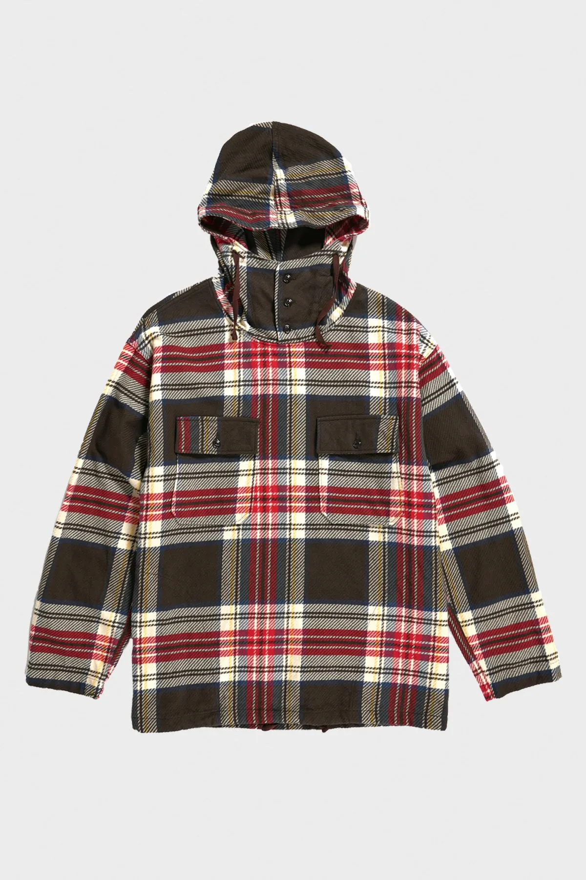 Cagoule Shirt - Brown Cotton Heavy Twill Plaid