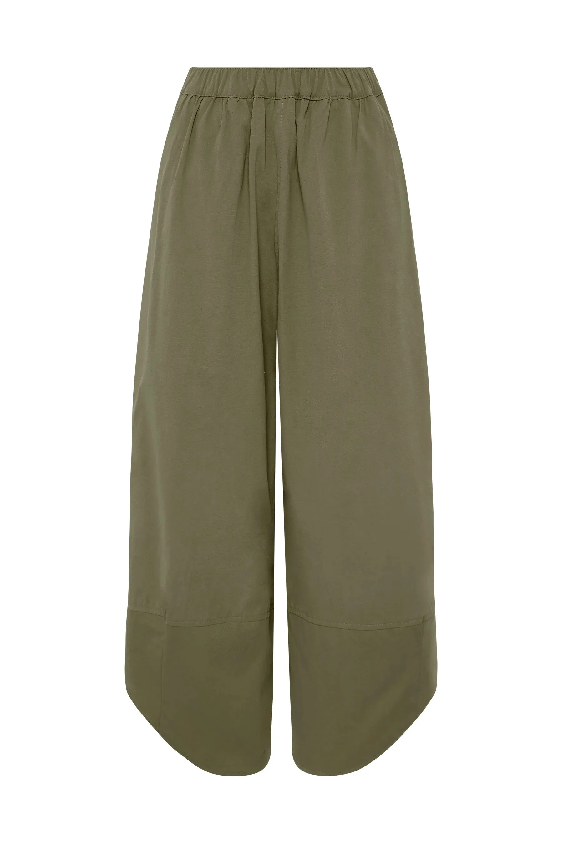 CANVAS SPLIT HEM PANT - KHAKI