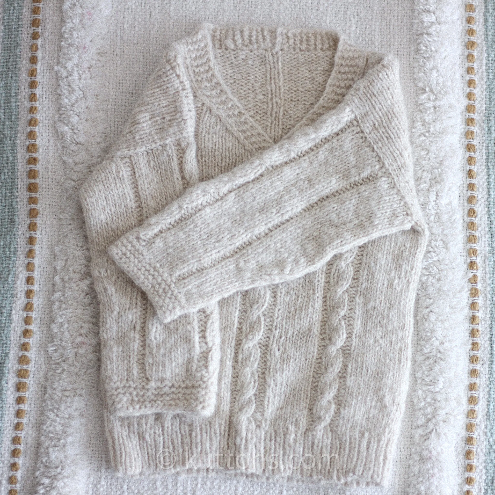 Cashmere Sweater for Babies & Toddlers - Handspun & Handknit - Ultrasoft Pashmina Cashmere | Milk White