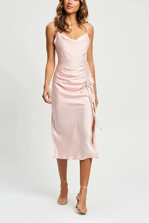 Date Night Satin Midi Dress