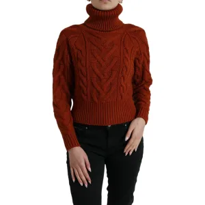 Dolce & Gabbana Elegant Brown Turtleneck Wool Sweater