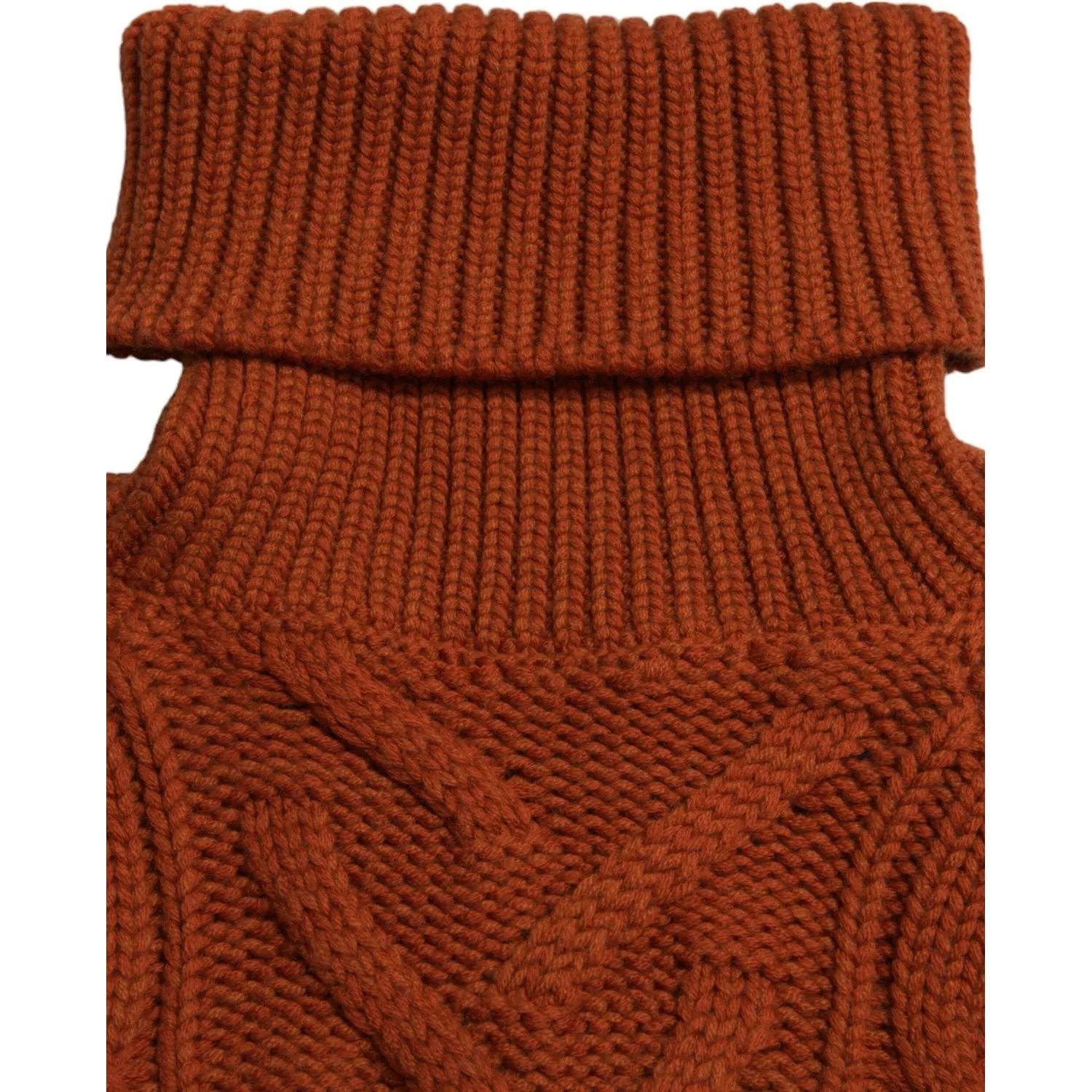 Dolce & Gabbana Elegant Brown Turtleneck Wool Sweater