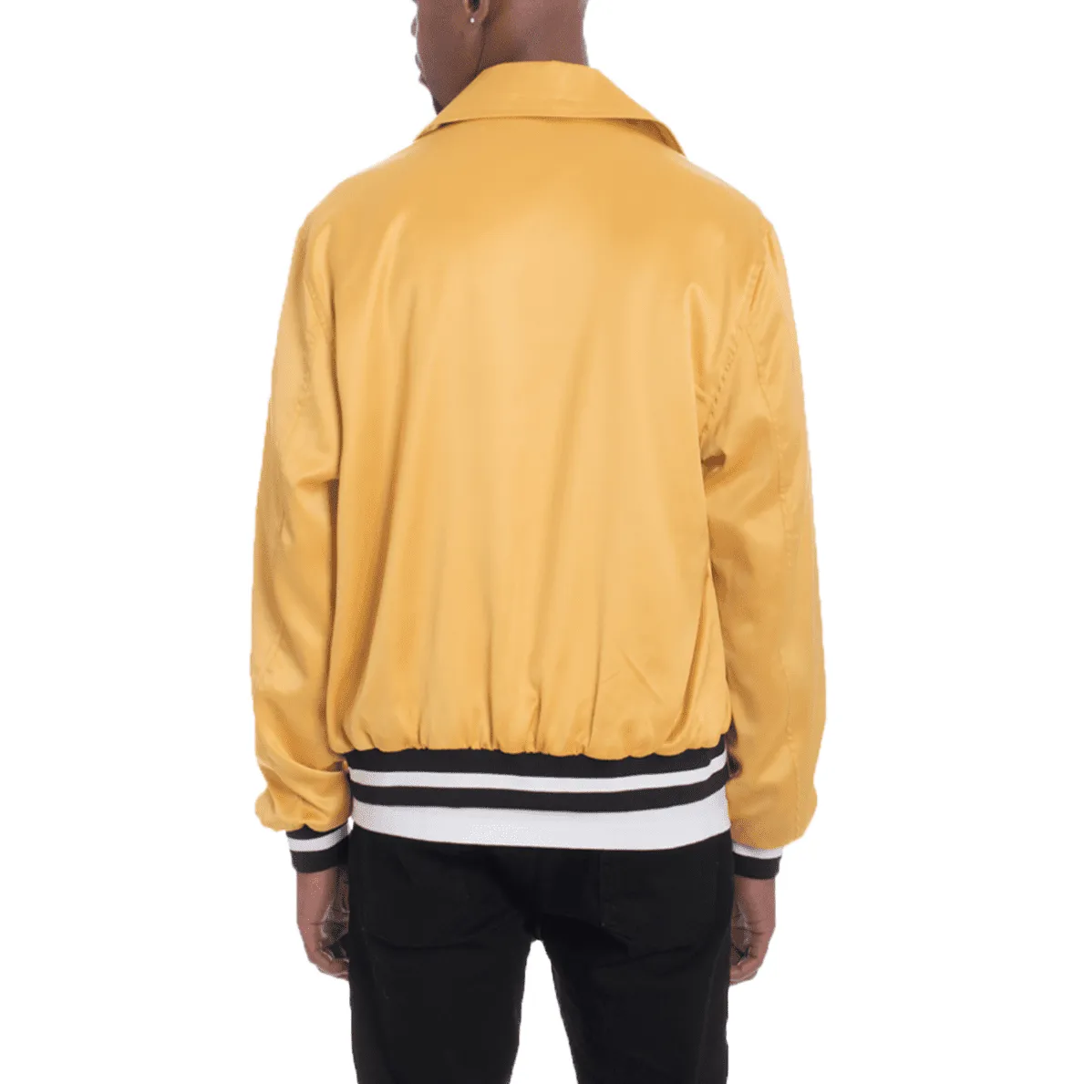 Gold Luxe Satin Bomber