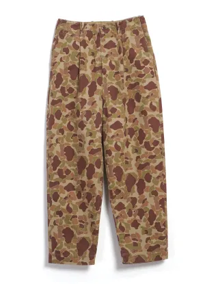 HAPPY PEEK-A-BOO | Herringbone Camo Neem Pants | Beige/Khaki