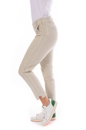 Khaki Stretch Ankle Pant