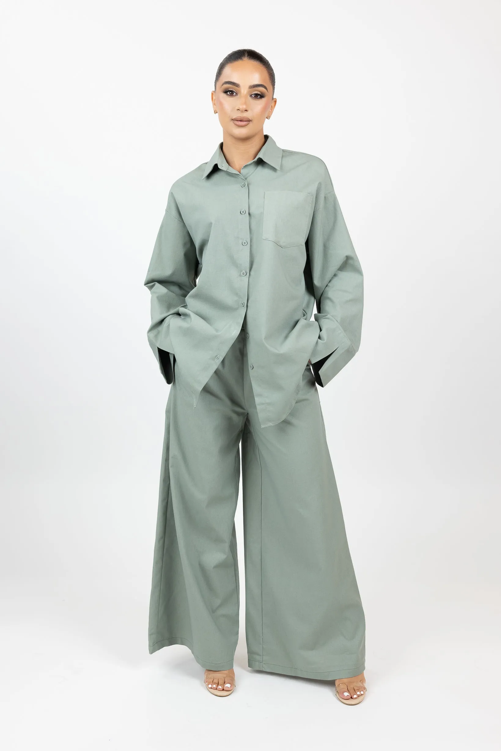 Linen Breeze Pants & Shirt Set