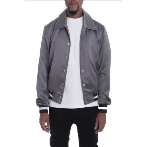 Luxe Satin Silver Bomber