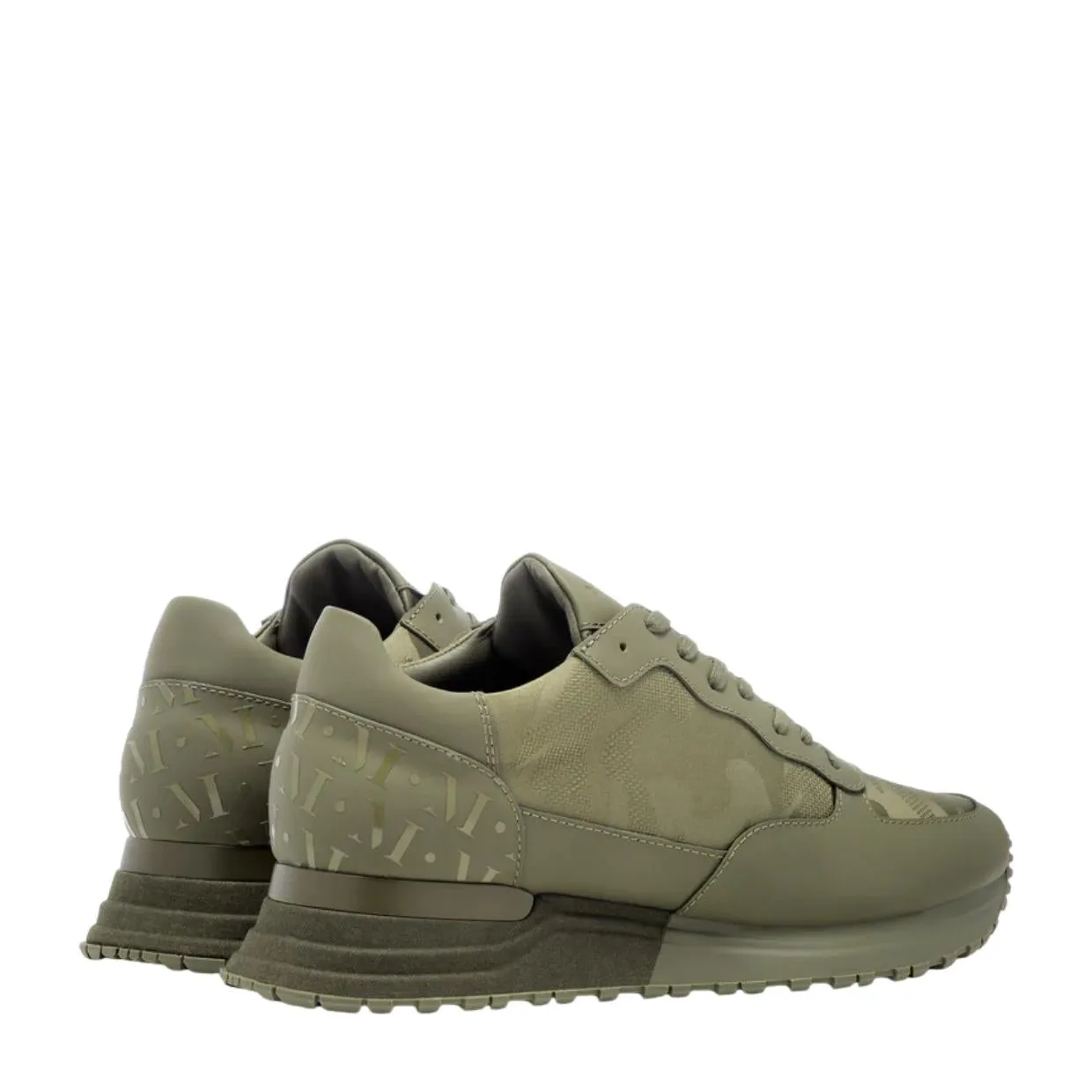 Mallet Popham Drench Matt Camo Khaki Trainers