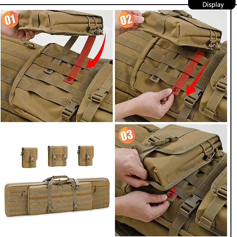 Multifunction Fishing Rod Case Double Protect Storage 46inch  Hunting Backpack