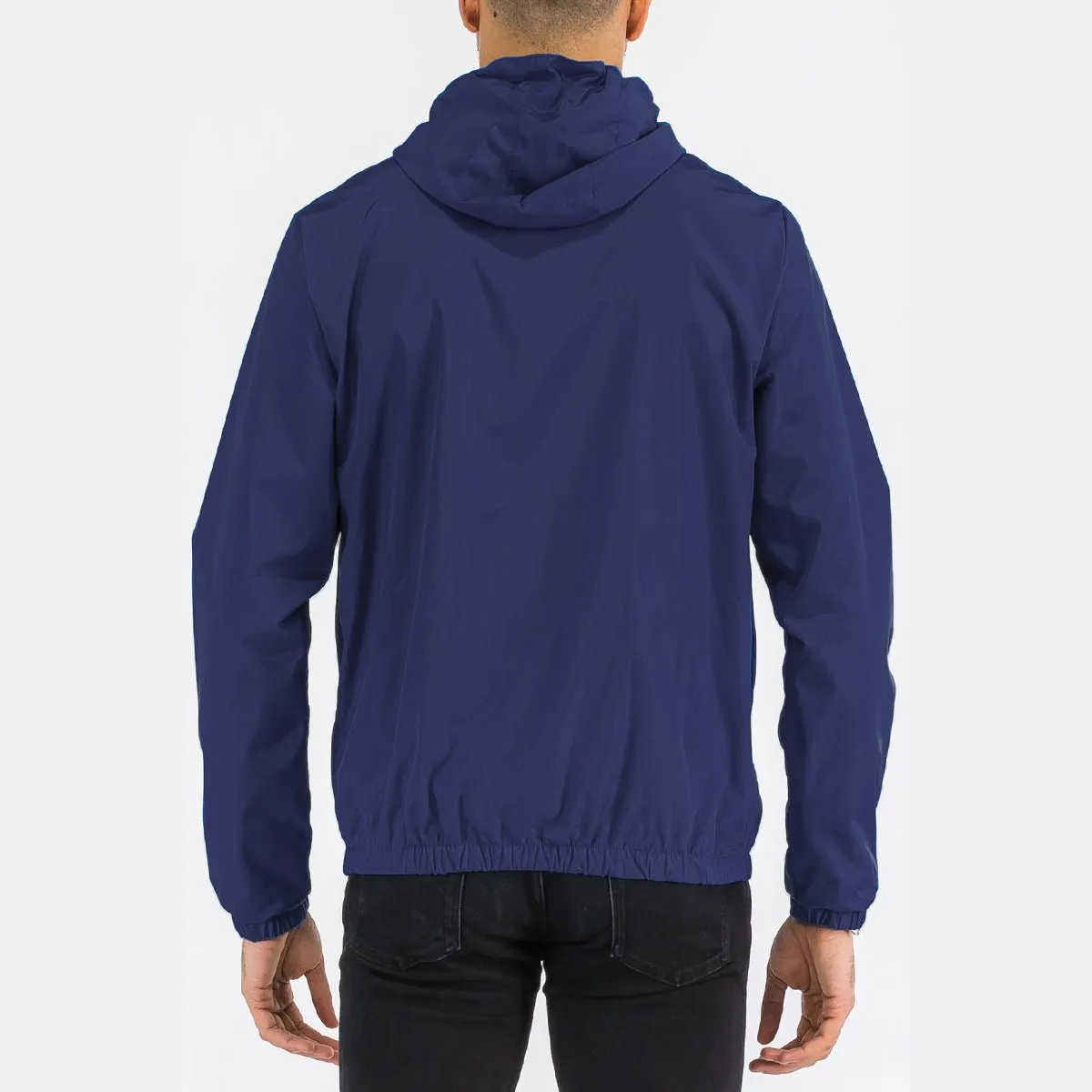 Navy Reflective Zip Windbreaker