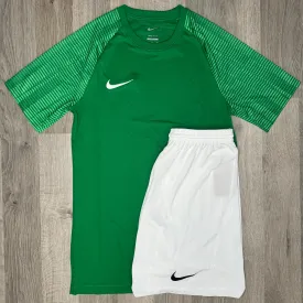 Nike Dri Fit Academy Set - Tee & Shorts - Green / White (Junior)