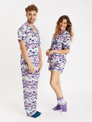 Polar Retro Pattern Long Pyjama Set