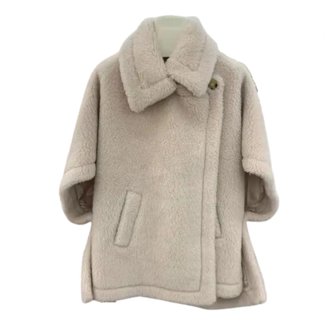 Pre Order:  Solid Batwing Loose Thick Warm Wool Coat