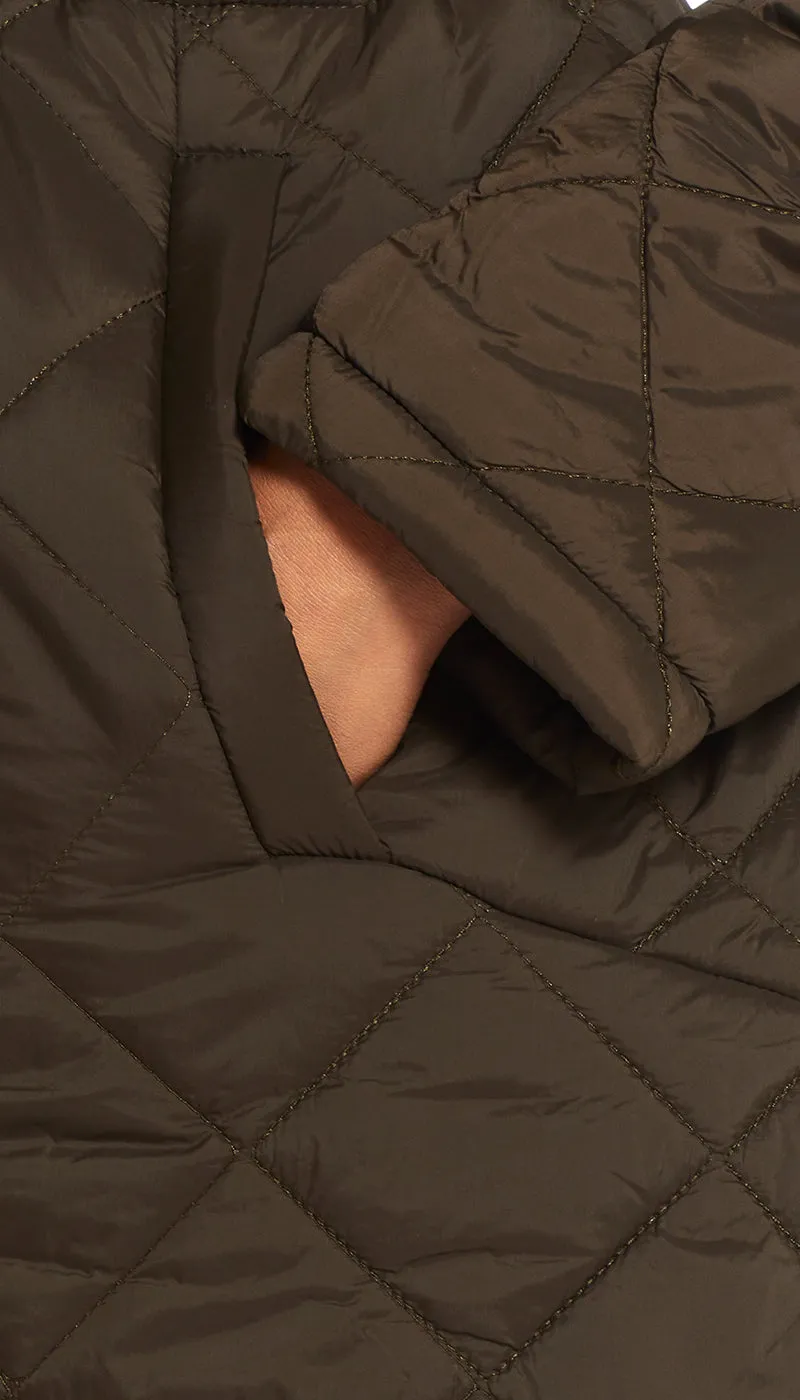 QUILTED HOODED ANORAK