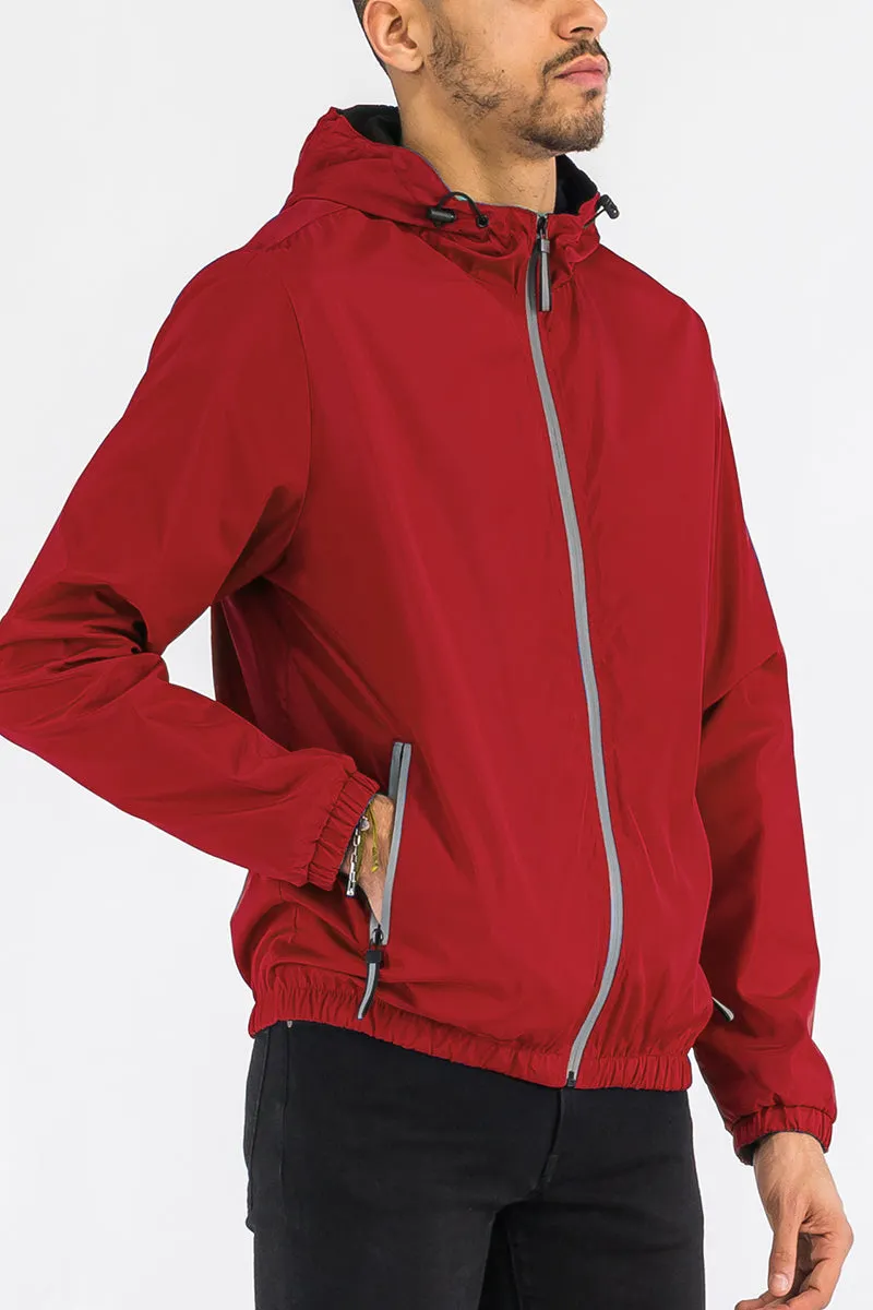 Red Reflective Windbreaker