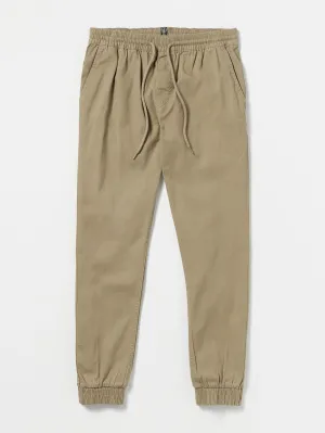 Road Trip Elastic Waist Pants - Khaki