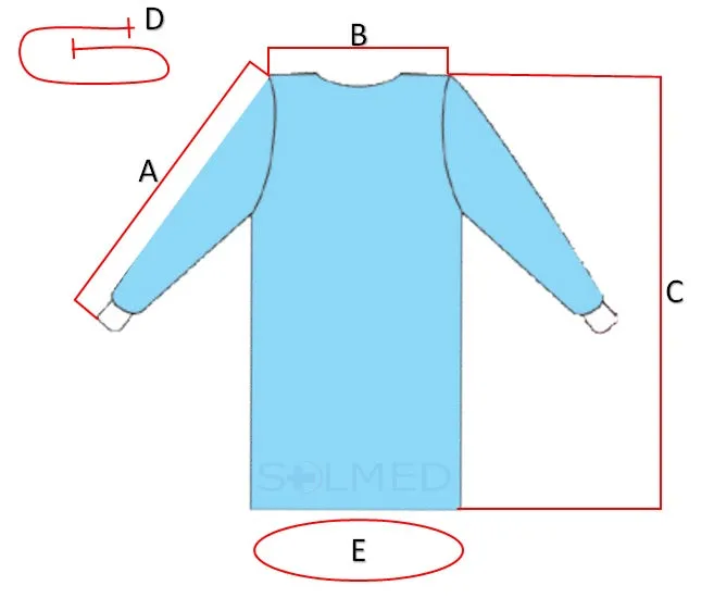 SURGICAL GOWN COMPRO™ STERILE REINFORCED AAMI LEVEL 3 X 1