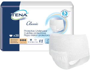 Tena 72516 Classic Protective Underwear, X-Large, 55"-67" White