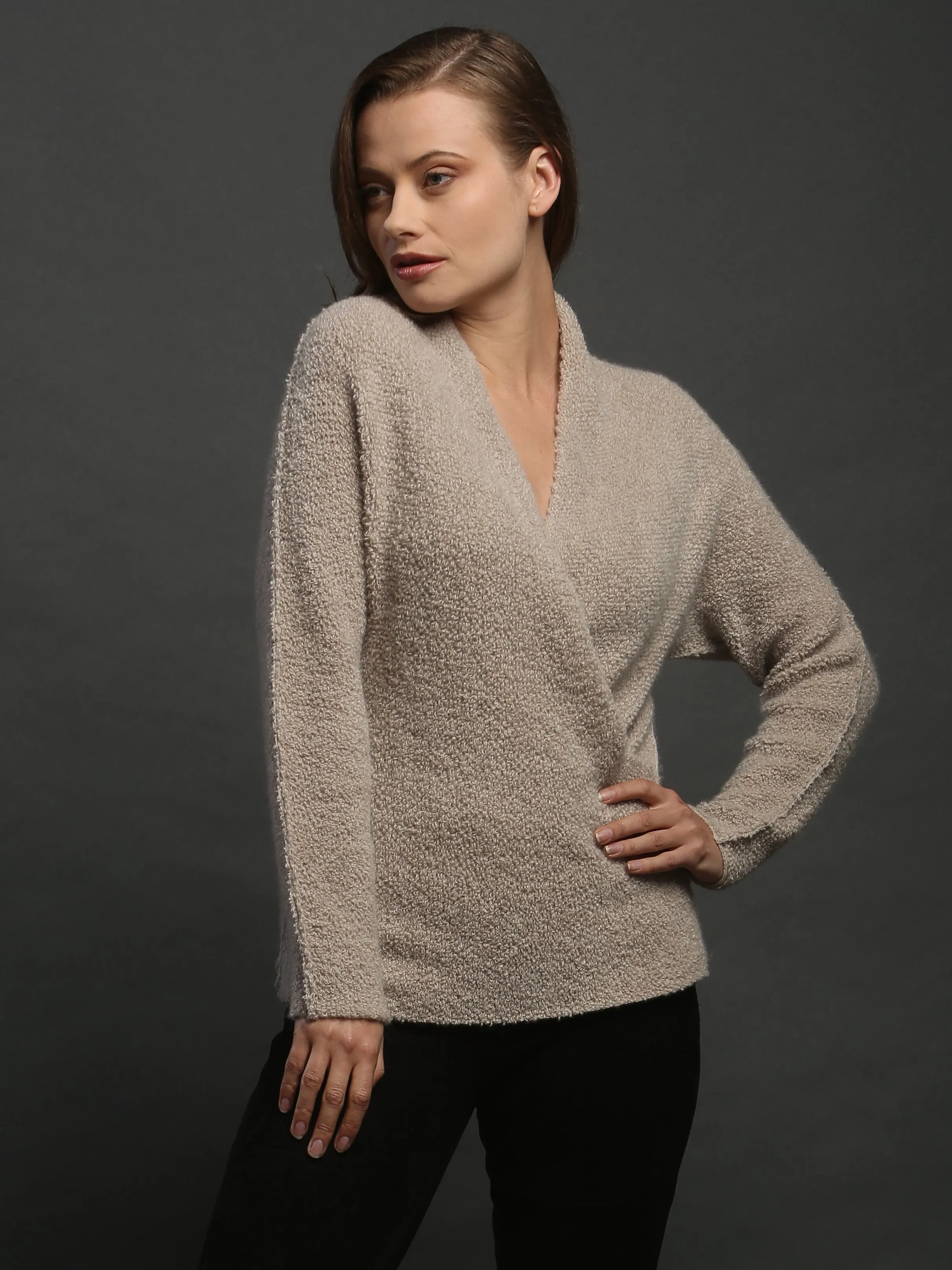 Textured Cross Pullover