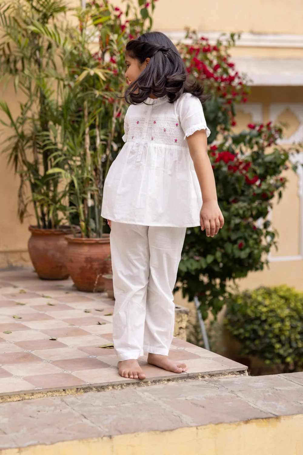 White Smocked Night Suit