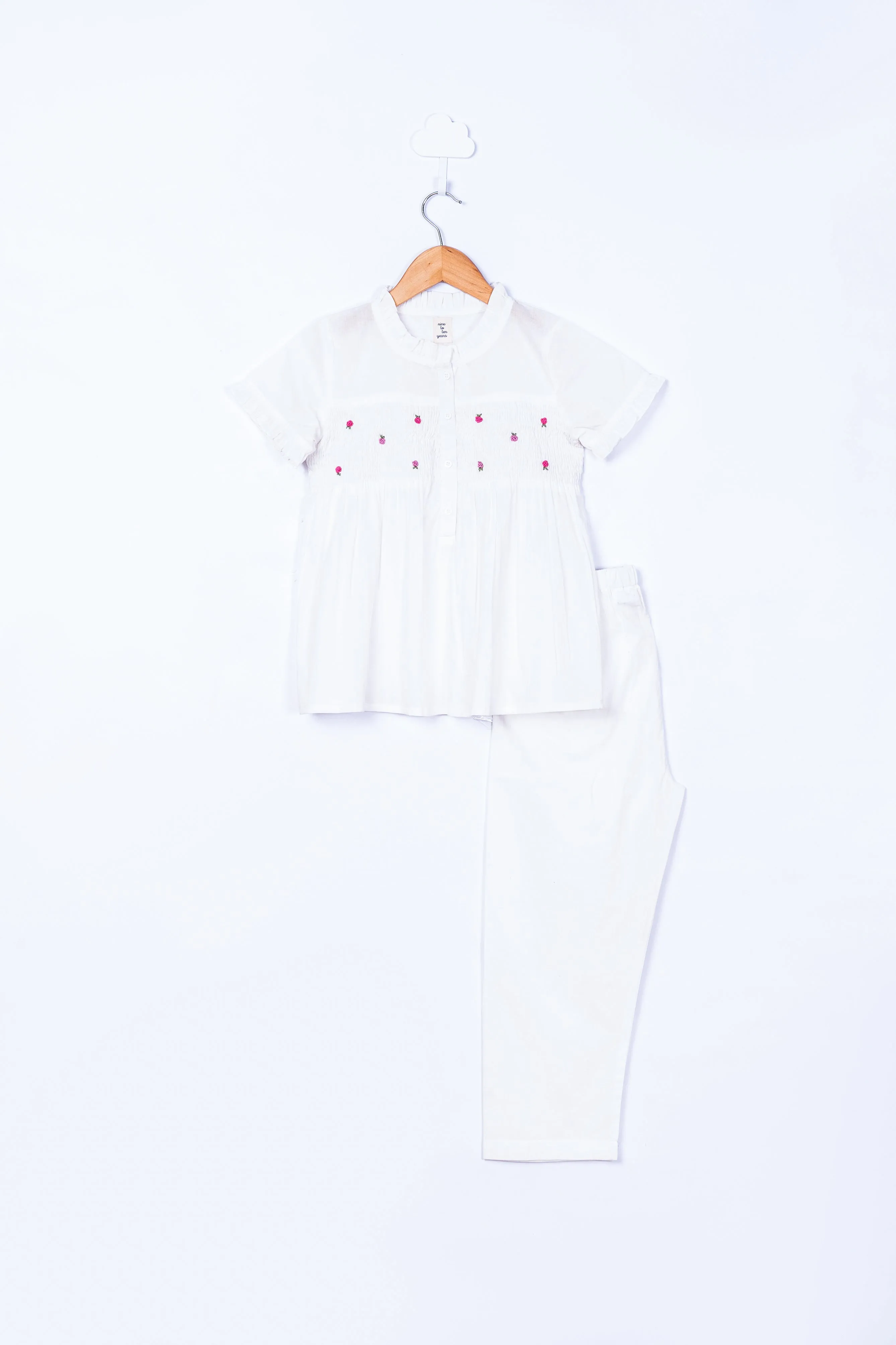 White Smocked Night Suit