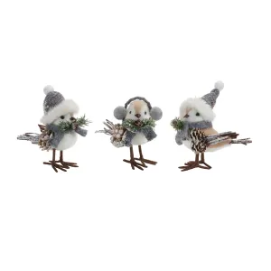 Winter Birds with Hats Figurines